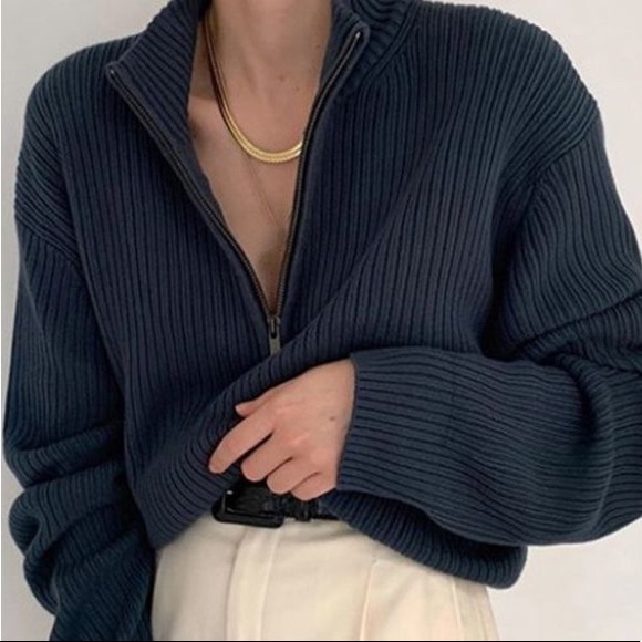 st john's bay quarter zip sweater